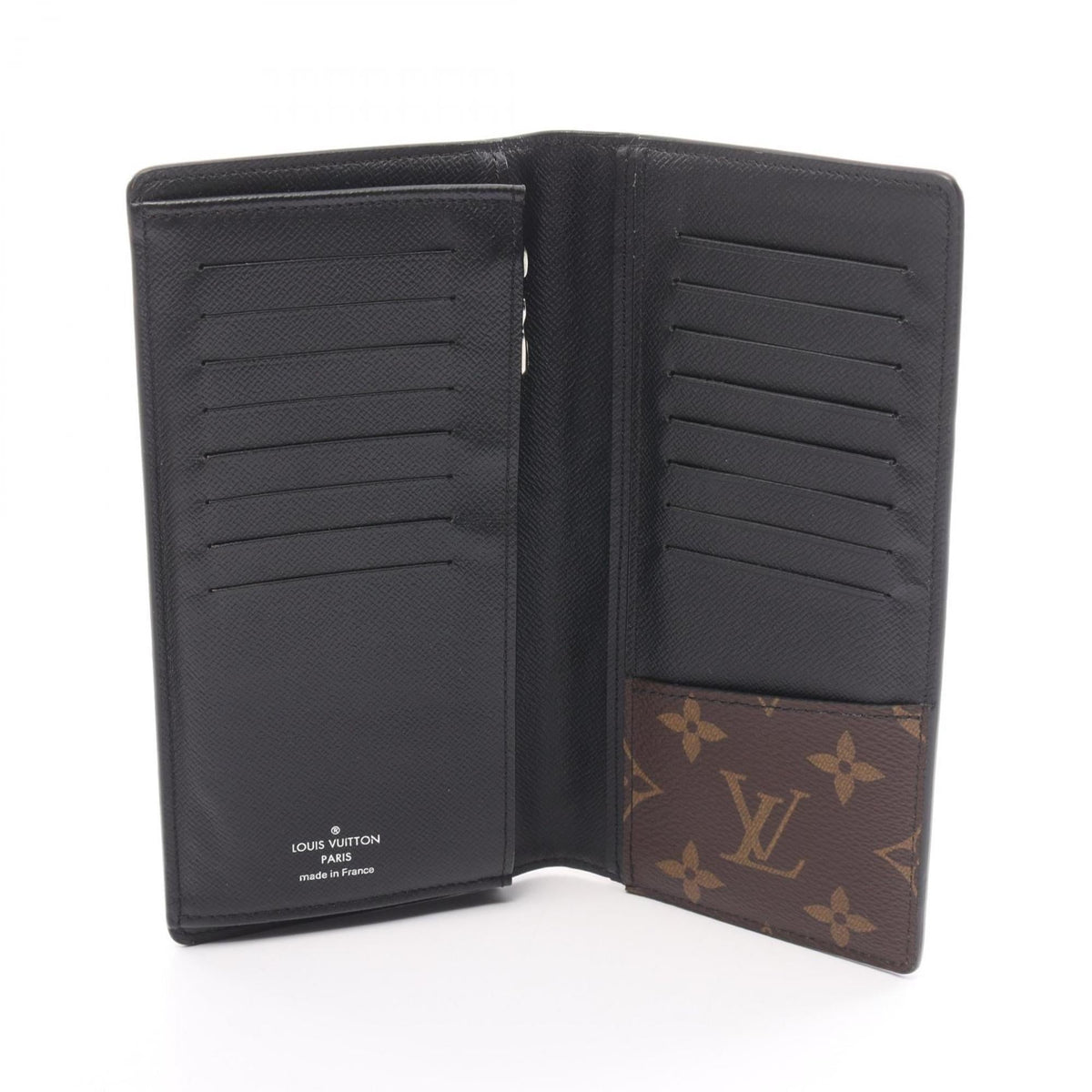 Louis Vuitton Coated Canvas Leather Long Wallet (Bi-Fold)