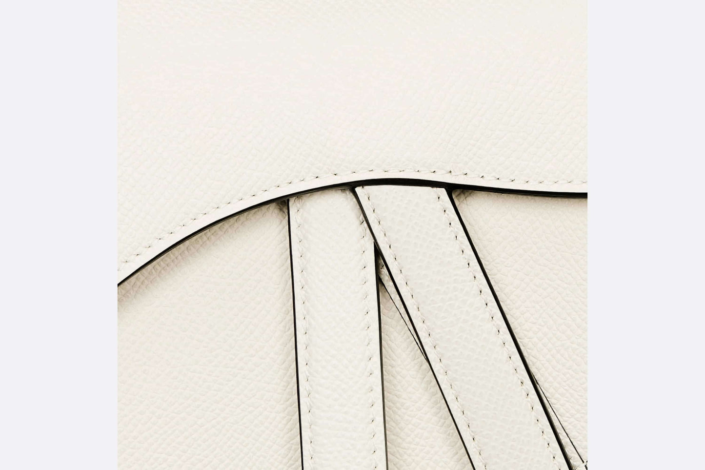 Dior Mini Saddle Bag with Strap white