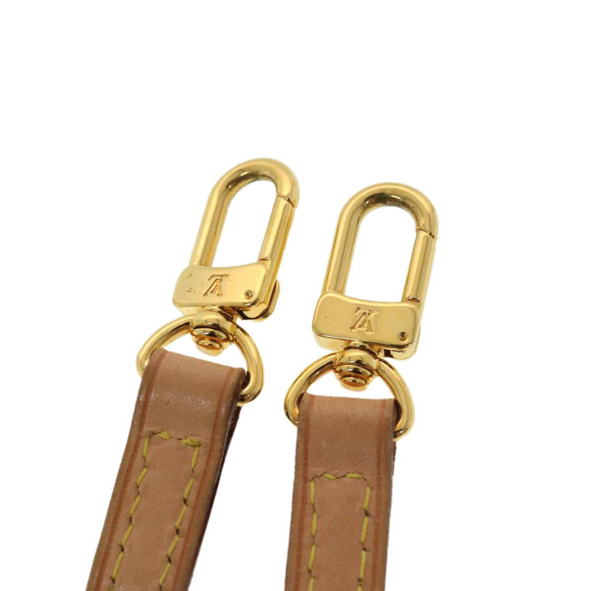 LOUIS VUITTON Shoulder Strap Leather 46.1"" Beige LV am4102