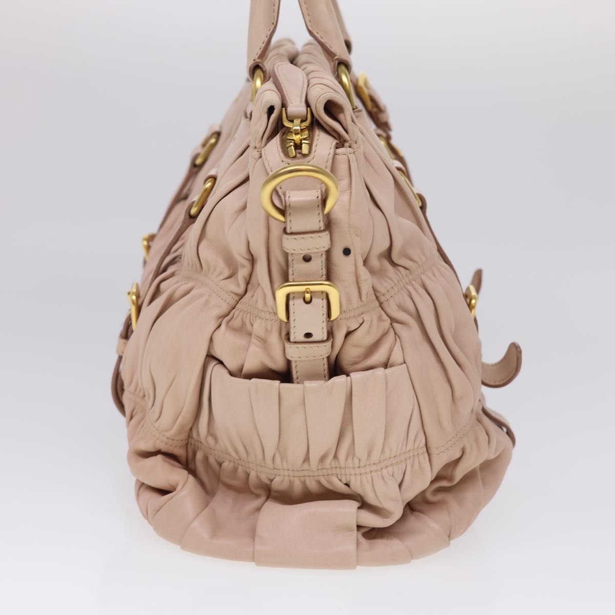 Prada Hand Bag Leather 2way Pink am4199