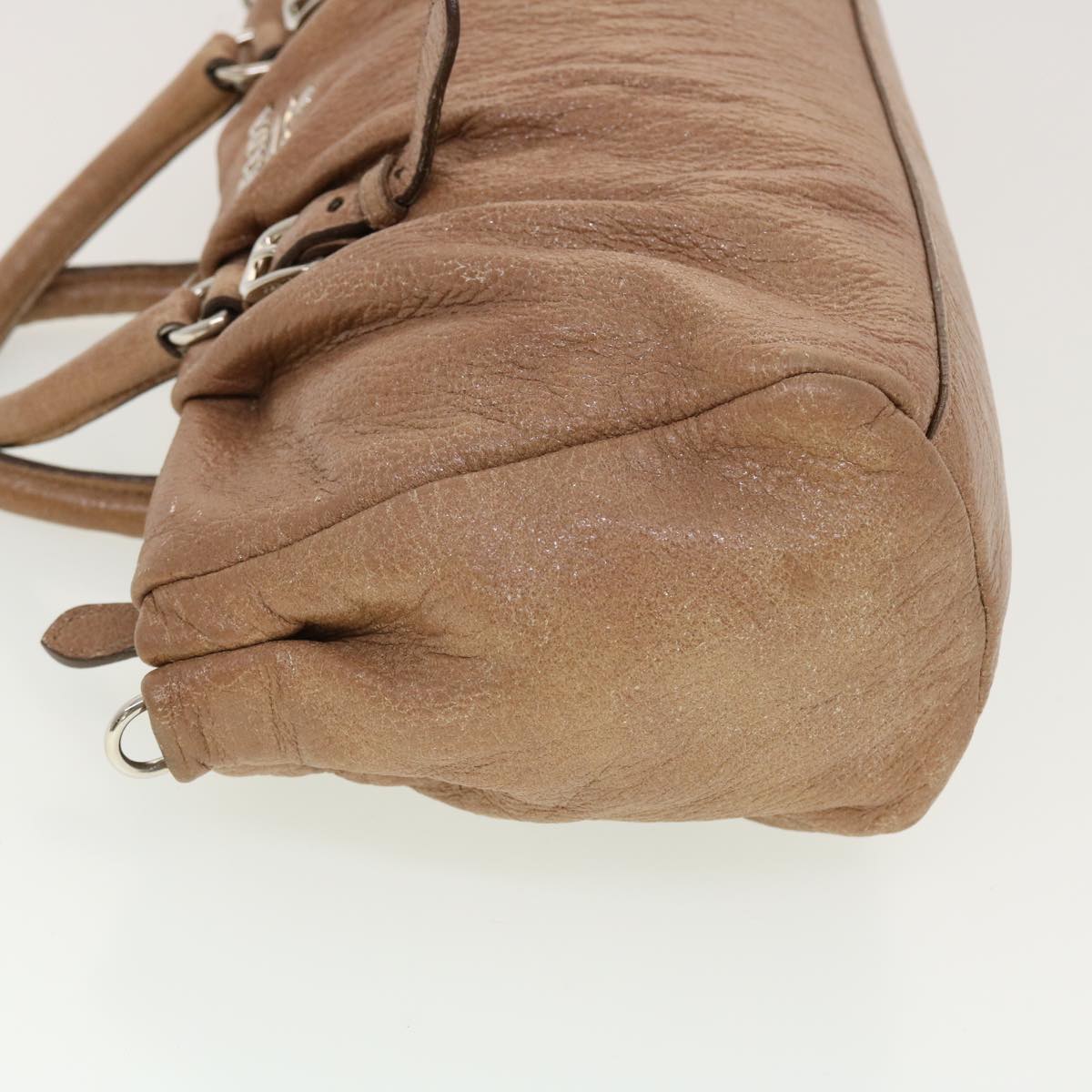 Prada Shoulder Bag Leather 2way Brown am4385