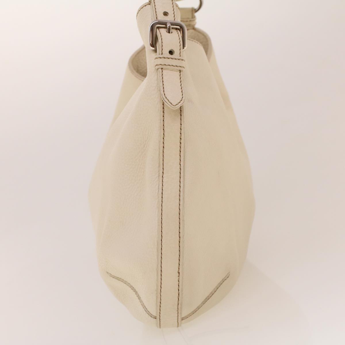 Prada Shoulder Bag Leather White am4394