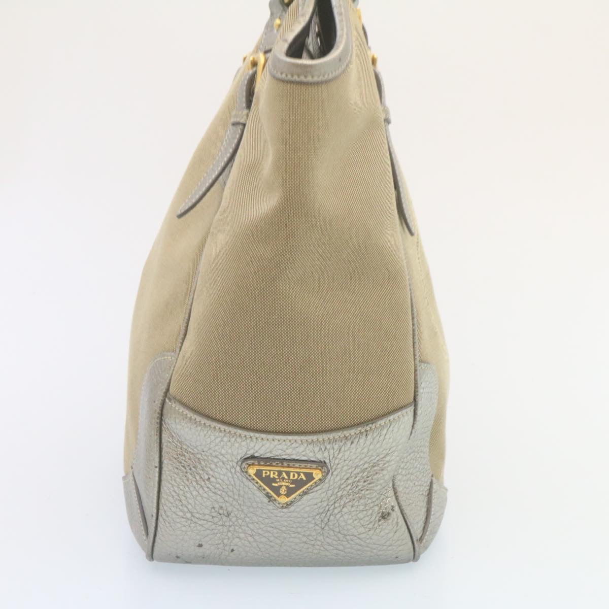Prada Tote Bag Canvas Beige ar6404
