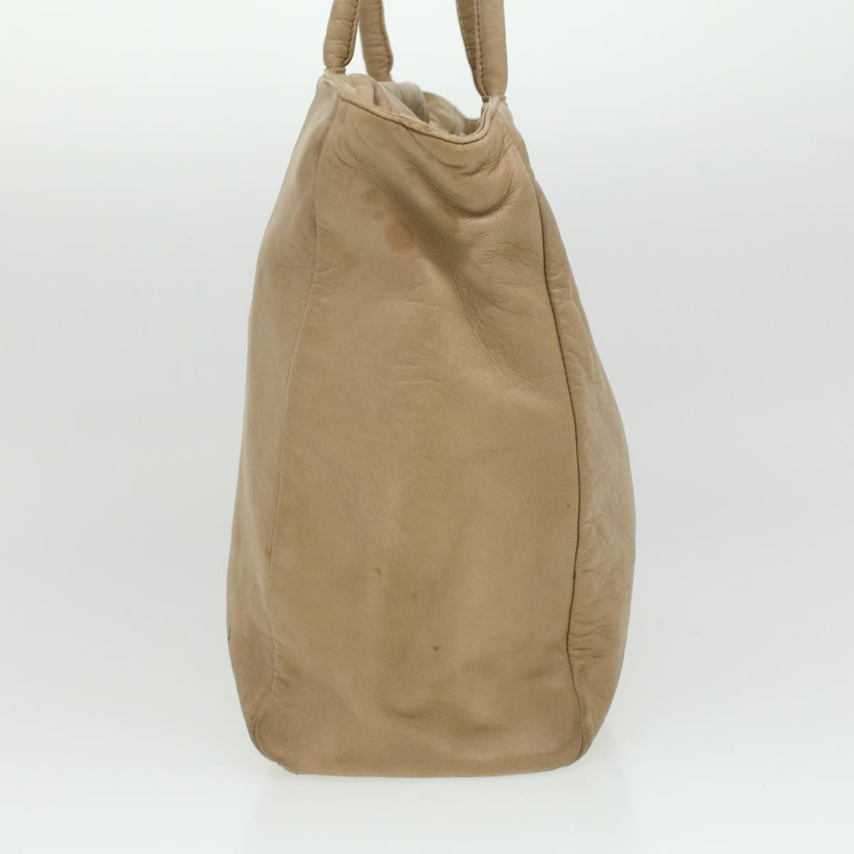 Prada Tote Bag Lamb Skin Beige ar8449