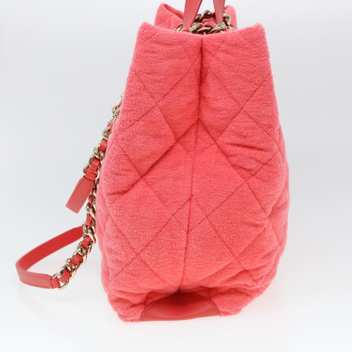 Chanel Chain Hand Bag Pile way Pink CC Auth arA