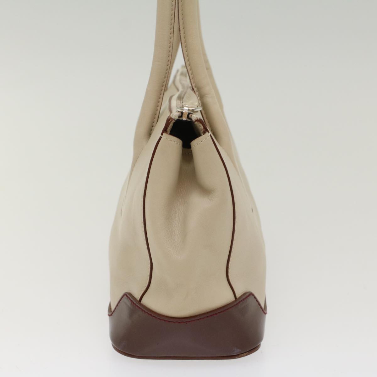Prada Shoulder Bag Leather Beige ar9943