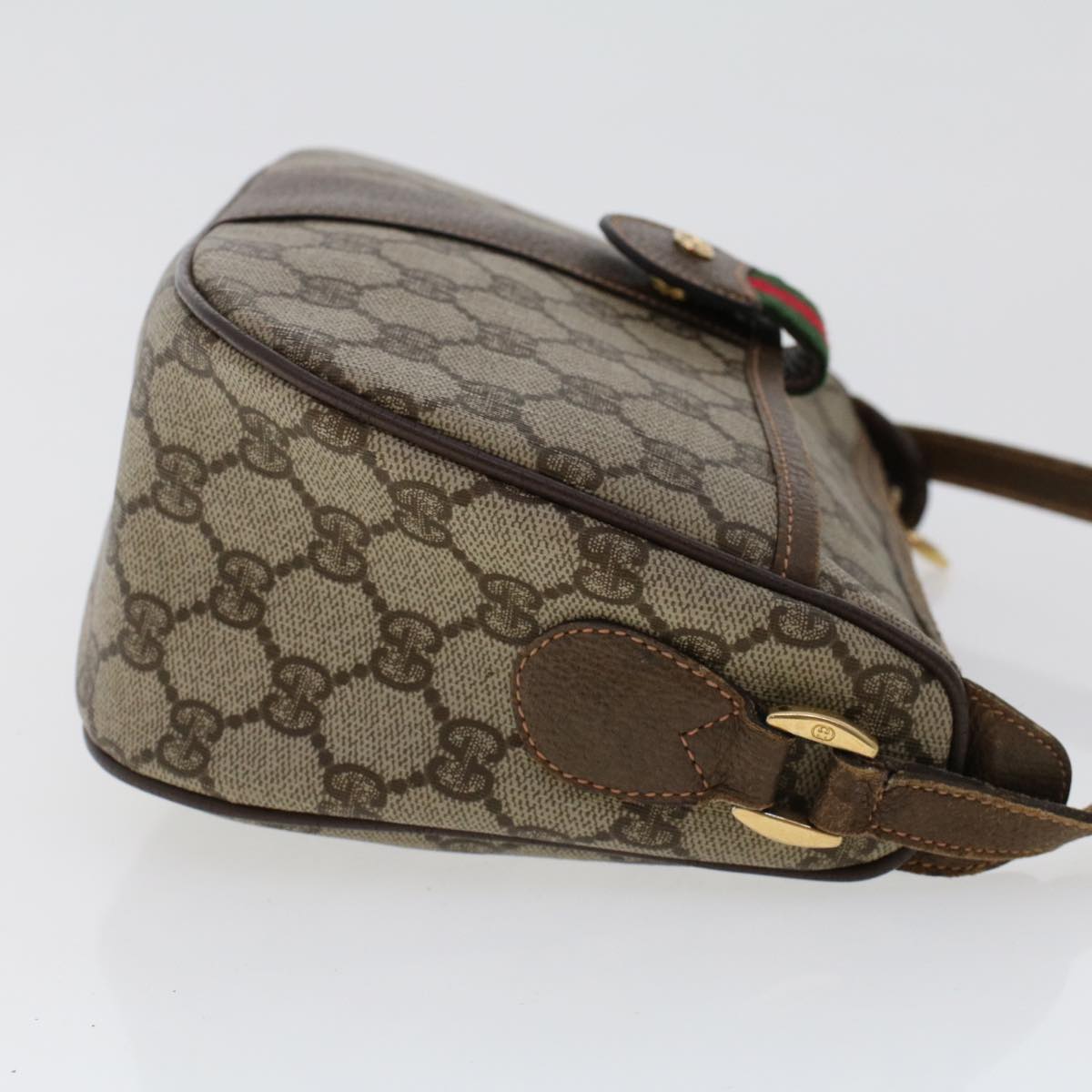 GUCCI GG Canvas Web Sherry Line Shoulder Bag Beige 0011936177 ar9950