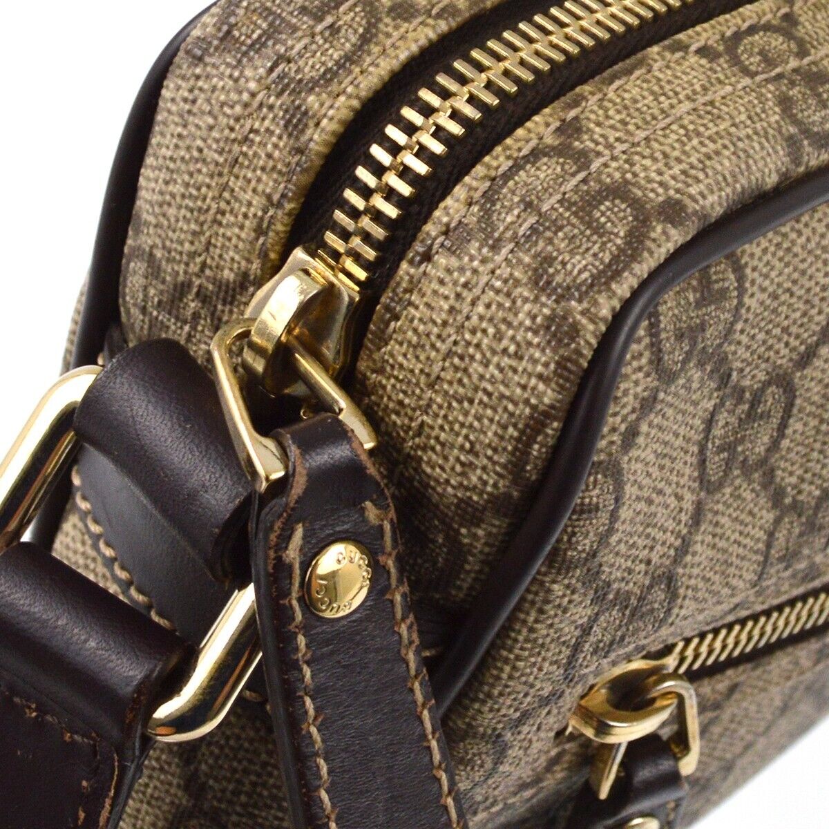 Gucci Brown Gg Crossbody Bag
