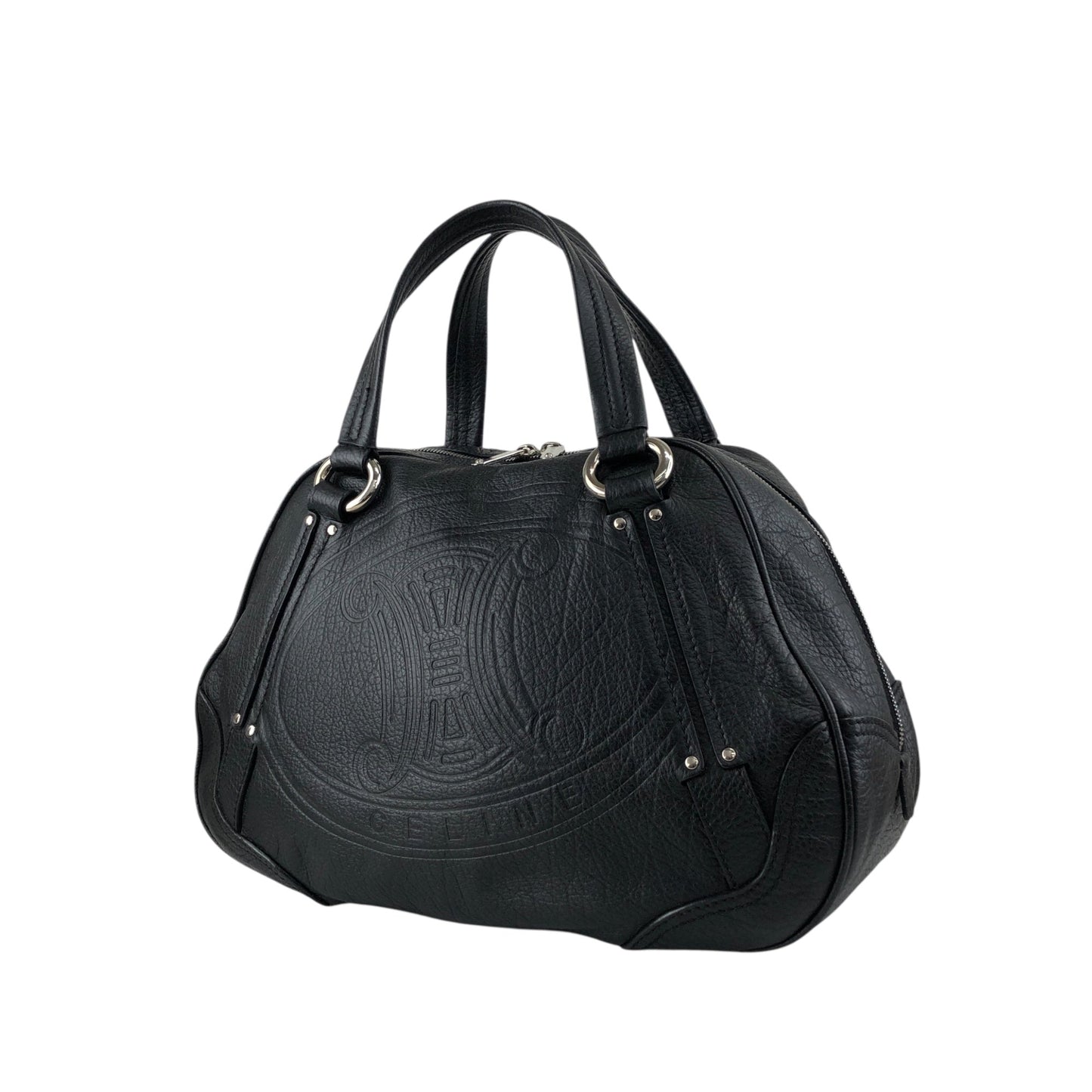 CELINE Small Boston bag Handbag Black Vintage 2bg7ri