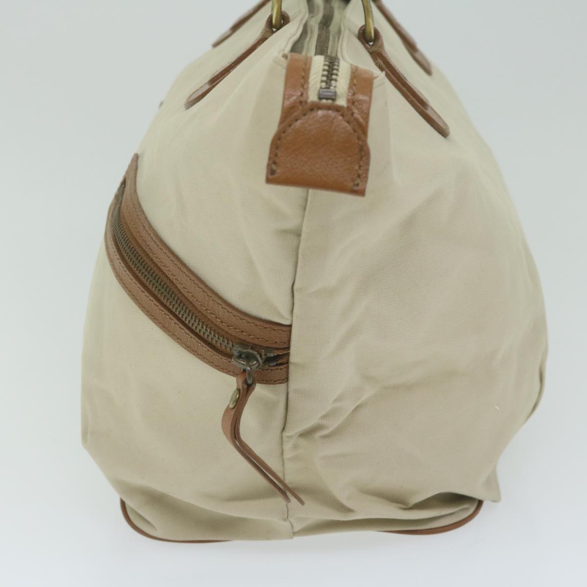Burberry Blue Label Tote Bag Canvas Beige Auth bs11106