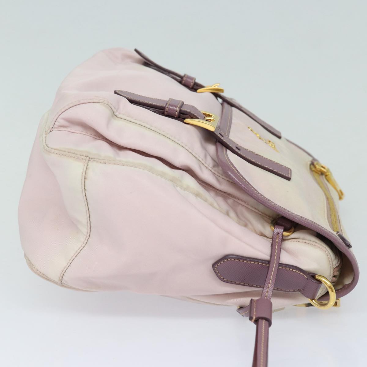 PRADA Shoulder Bag Nylon Pink Auth bs16348