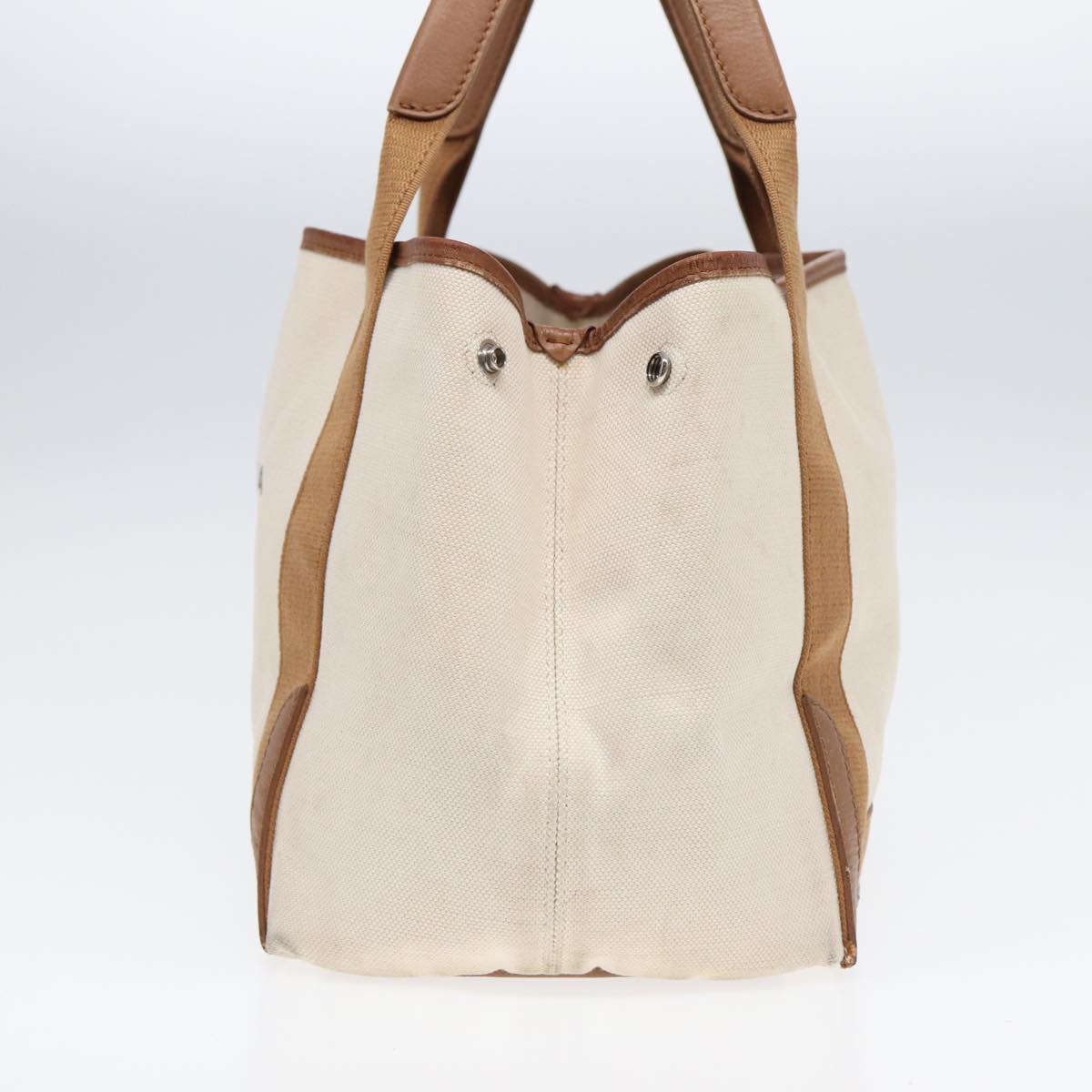 Balenciaga Navy kabas S Hand Bag Canvas Beige 339933 Auth bs16366