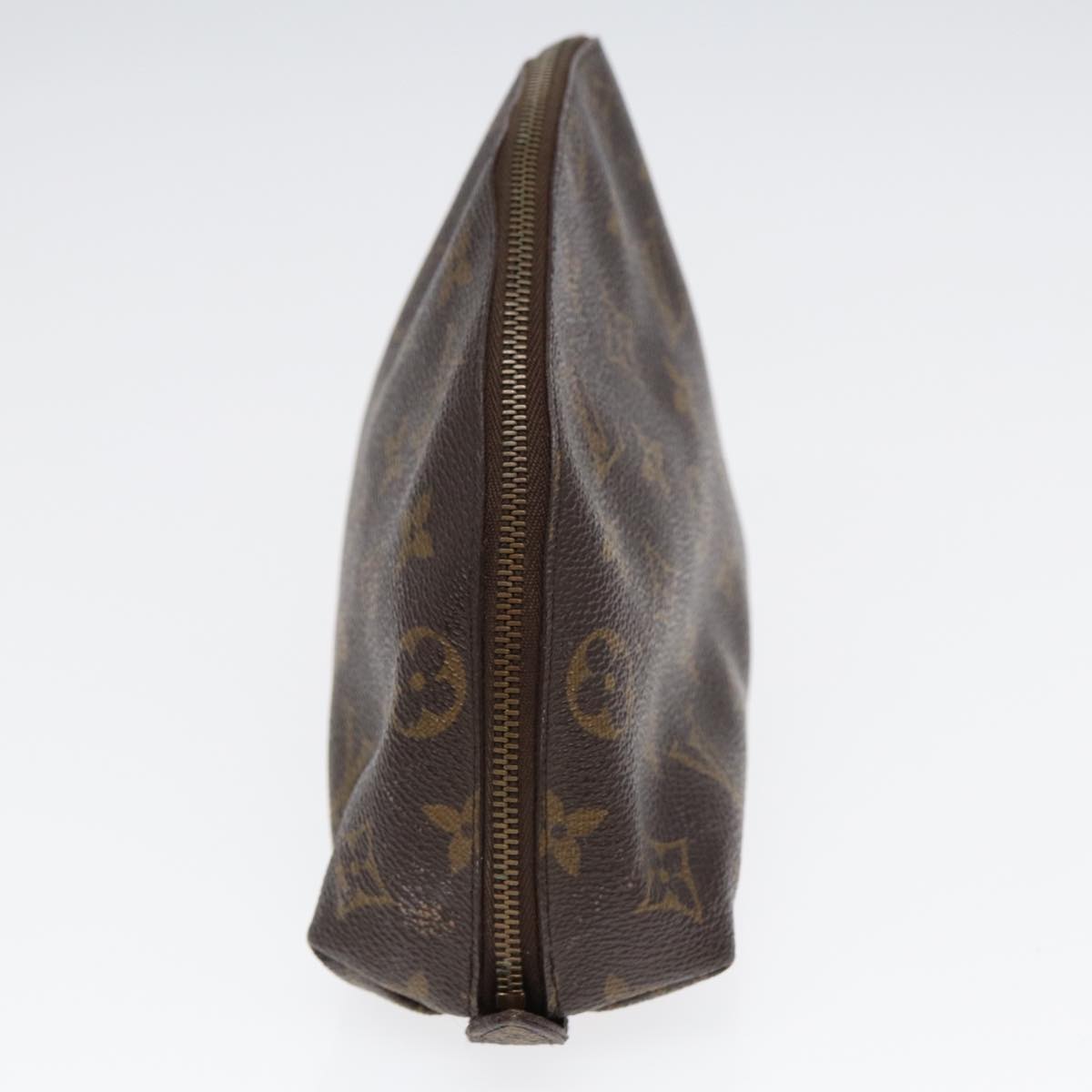 LOUIS VUITTON Monogram Trousse Demi Ronde Cosmetic Pouch M47520 LV Auth bs16953