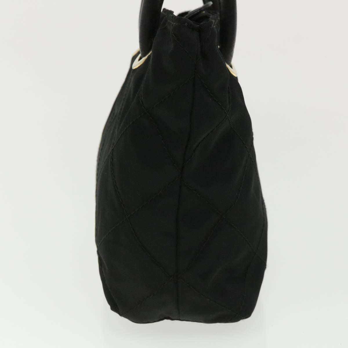 Prada Quilted Hand Bag Nylon Black bs3741