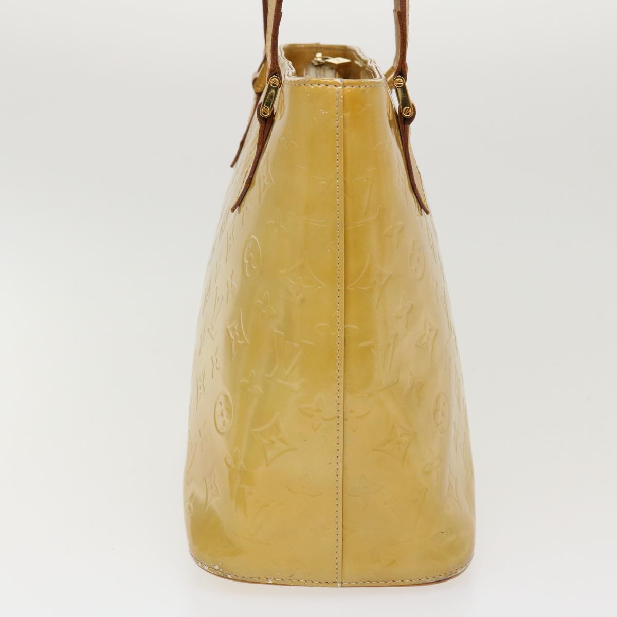 LOUIS VUITTON Monogram Vernis Houston Hand Bag Beige M91004 LV bs4627