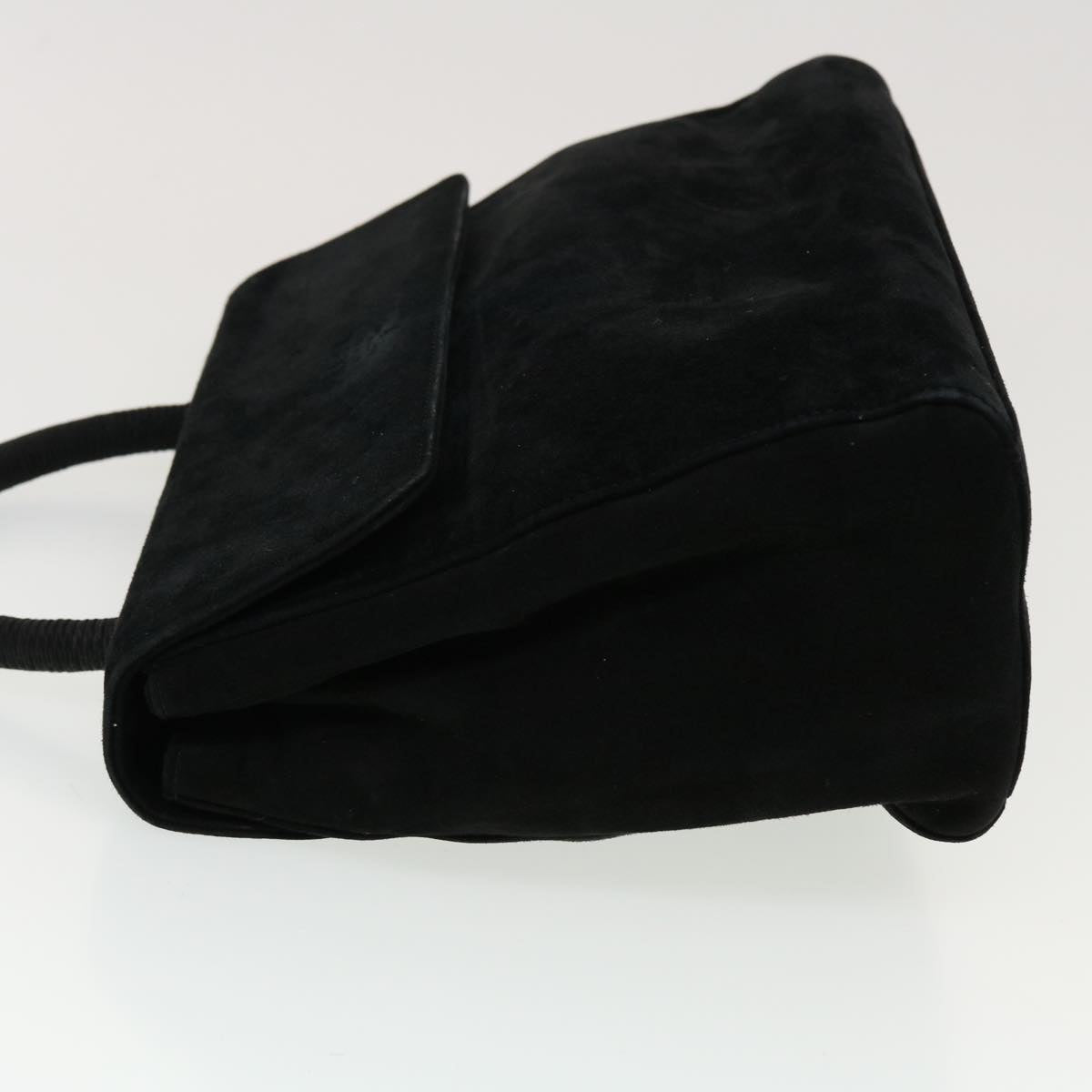 Prada Hand Bag Suede Black bs5708