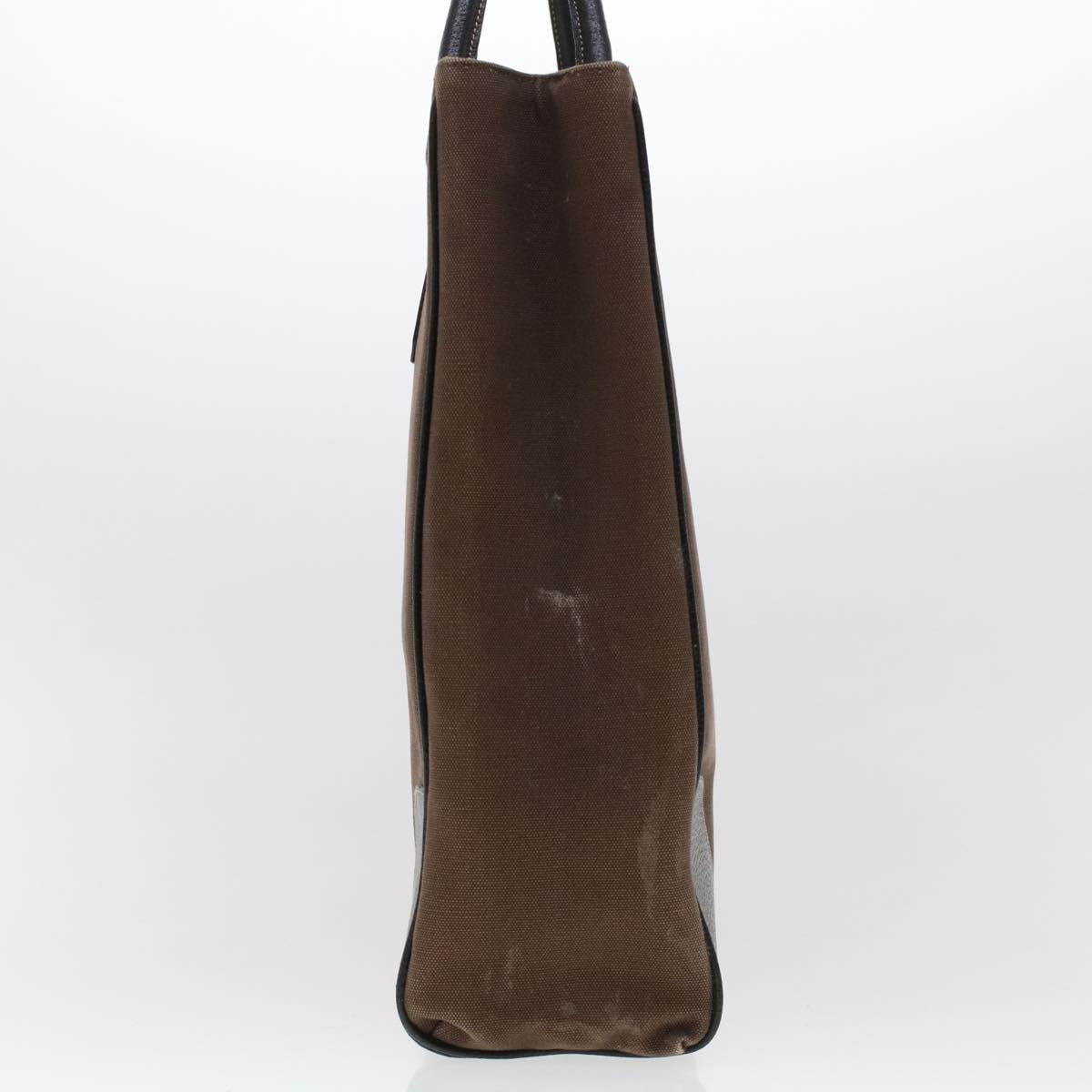 Prada Tote Bag Canvas Leather Brown bs5887