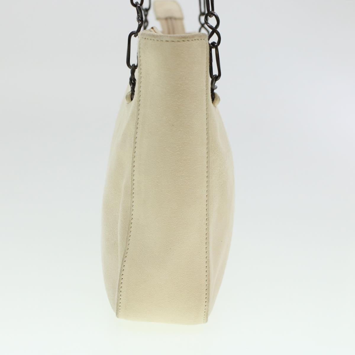 Prada Shoulder Bag Suede White bs6177