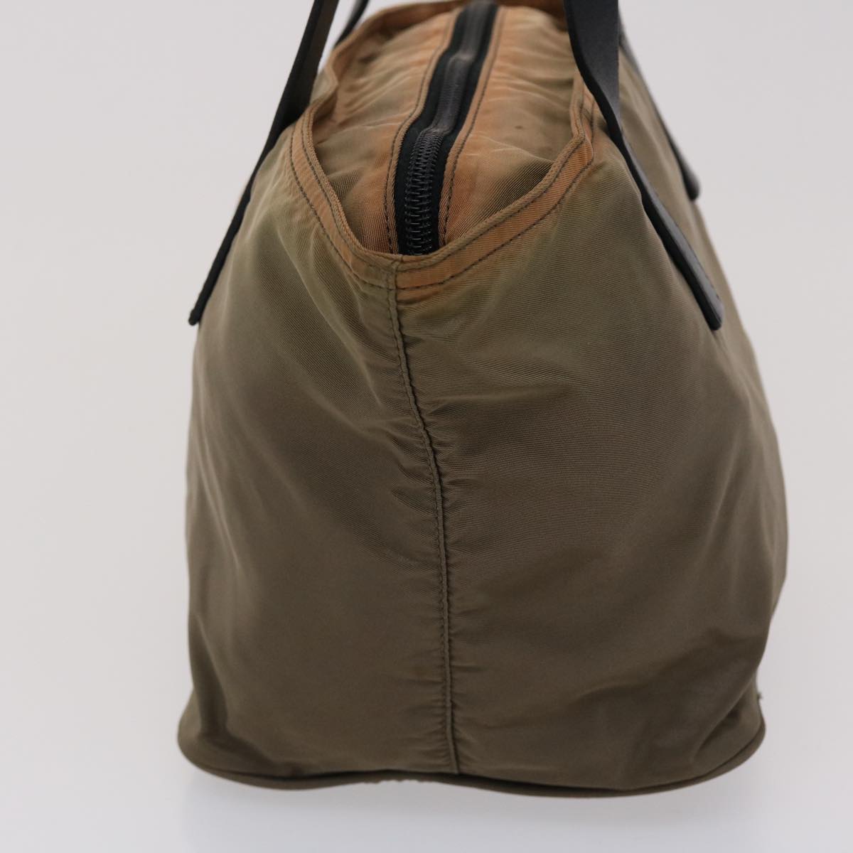 Prada Hand Bag Nylon Brown bs6562