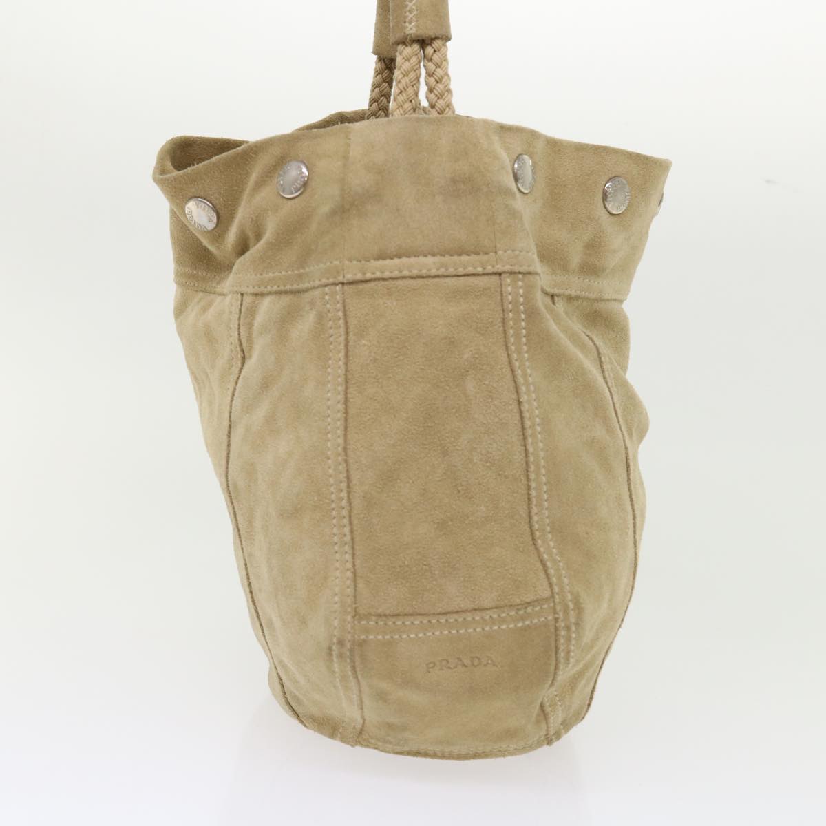 Prada Shoulder Bag Suede Beige bs6610