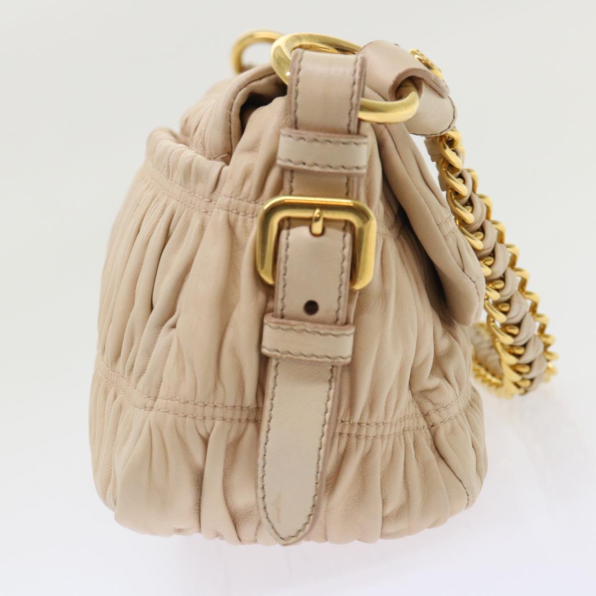 Prada Chain Shoulder Bag Leather Pink bs6657