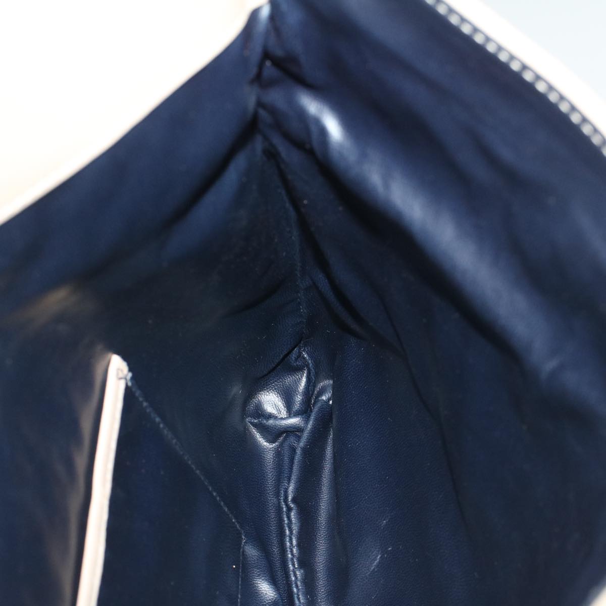 Celine Clutch Bag Leather Navy bs6874