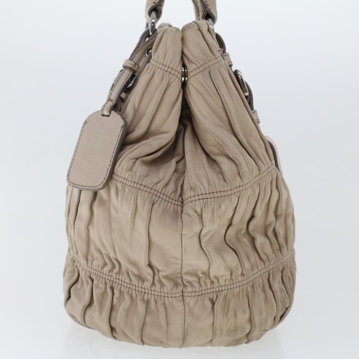 Prada Shoulder Bag Leather 2way Gray bs7104