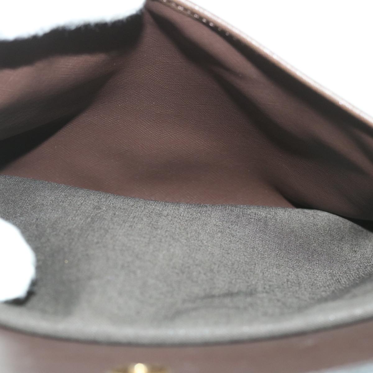 BurberrySs Nova Check Clutch Bag Nylon Canvas Brown Auth bs9092