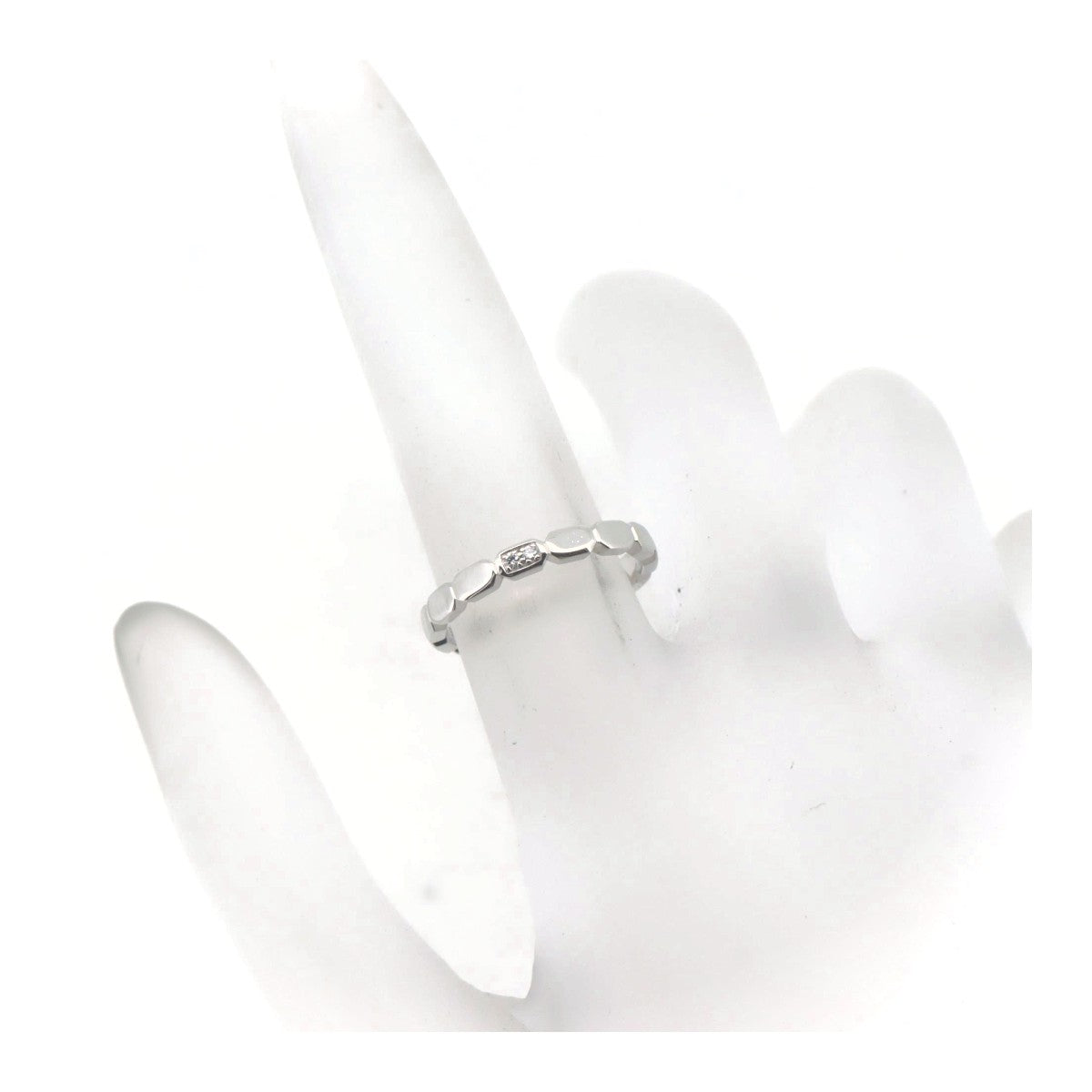 Chanel Pt950 Platinum Diamond Ring Size 8