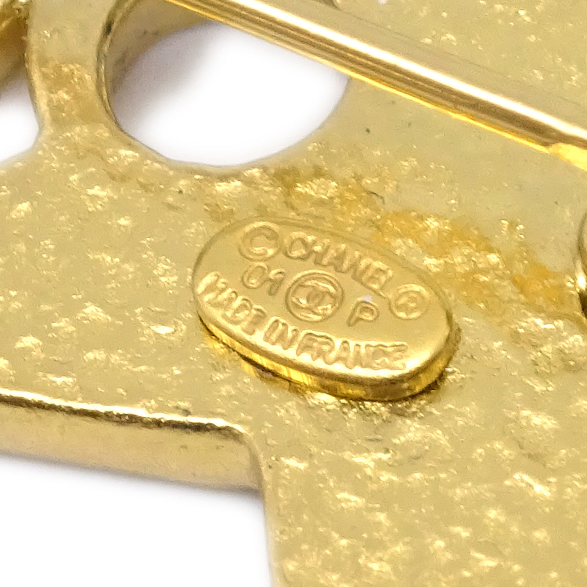 Chanel Star Brooch Pin Black 01P