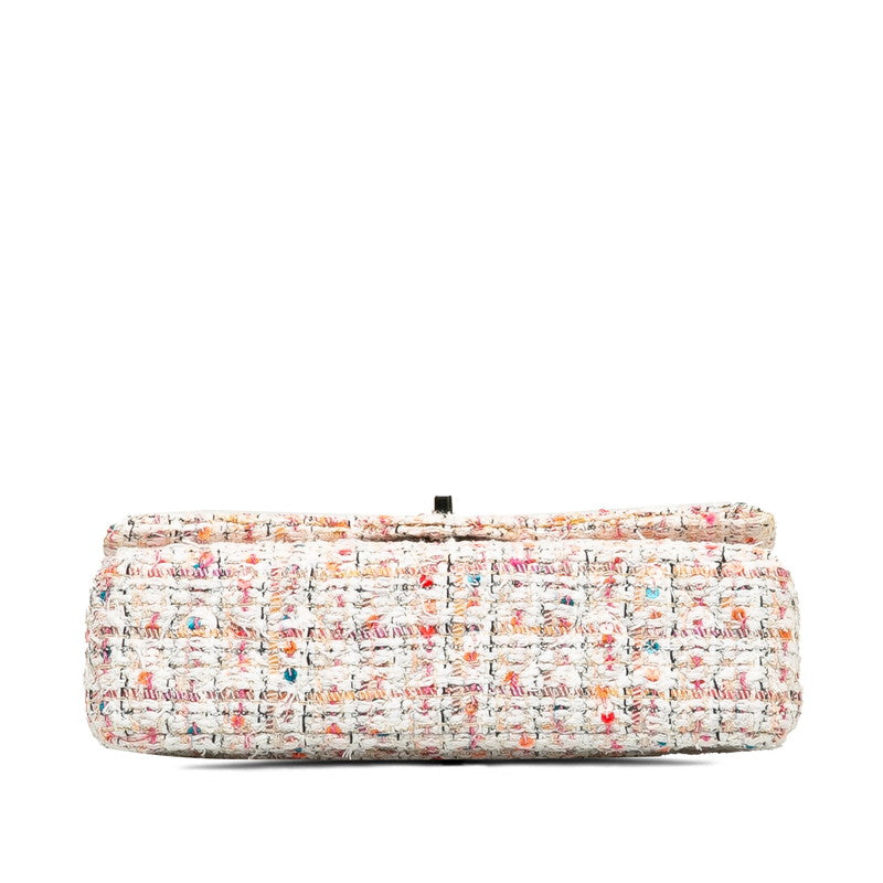 Chanel Coco Chain Shoulder Bag White Multicolor Tweed Chanel
