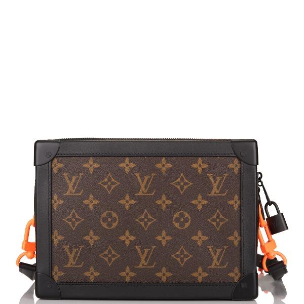 LV Soft Trunk Monogram Coated Canvas Black Trim
