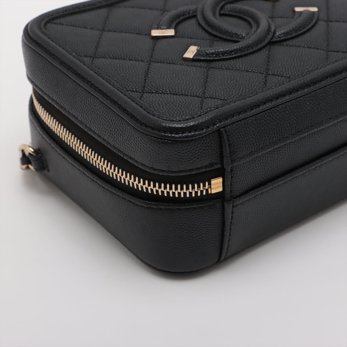Chanel CC Filigree Caviar S 2WAY Shoulder Bag Black G 29th