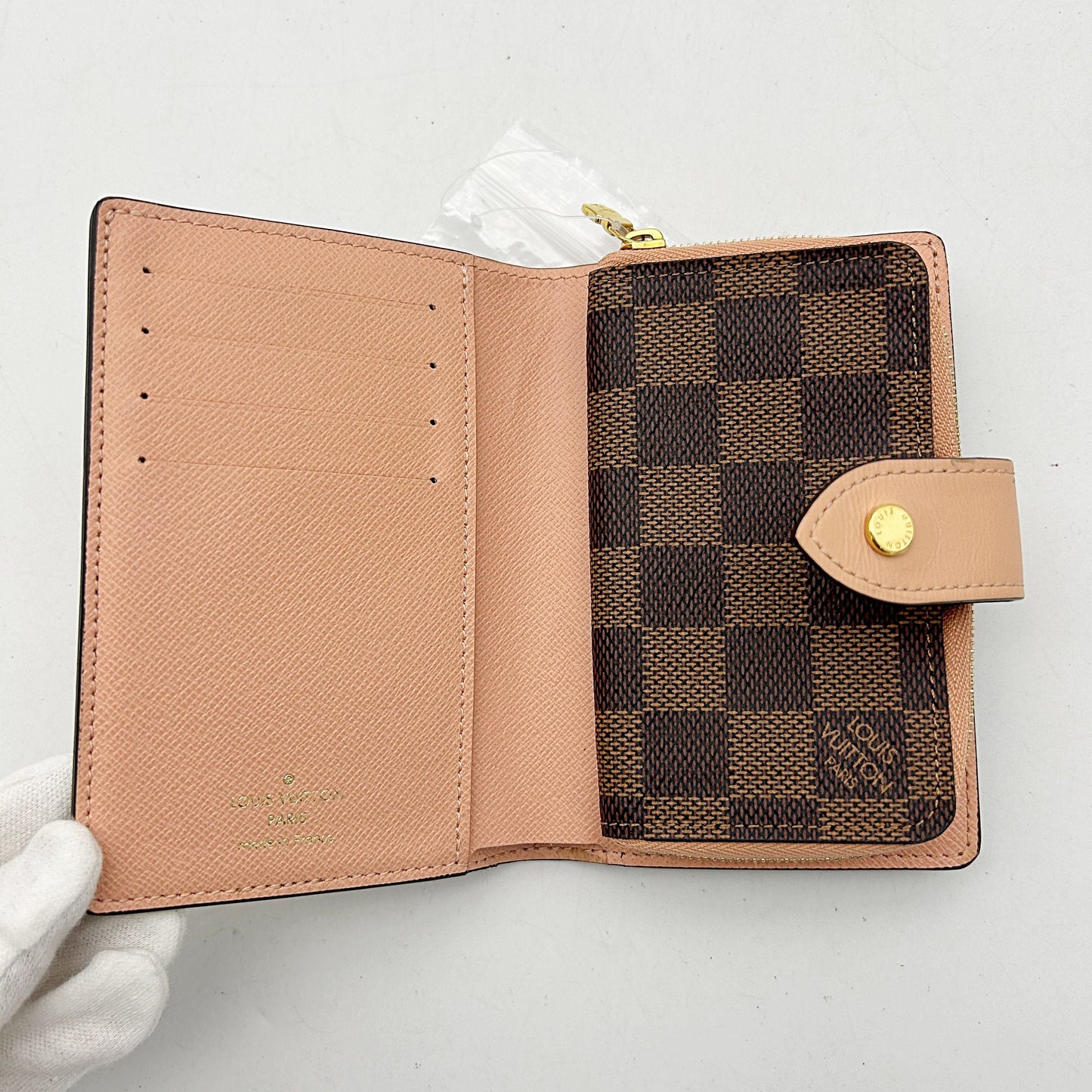 Louis Vuitton Juliette Wallet Damier with Leather Brown B0503SWFXY