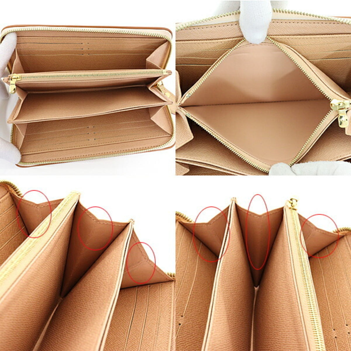 Louis Vuitton Monogram Canvas Leather Long Wallet (Bi-Fold)