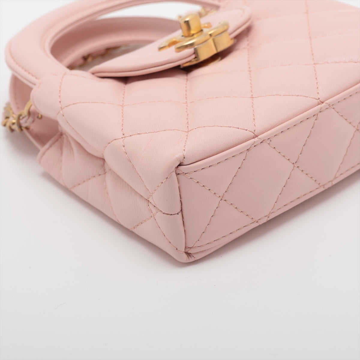 Chanel Lambskin Chain Shoulder Bag Pink G AP3435