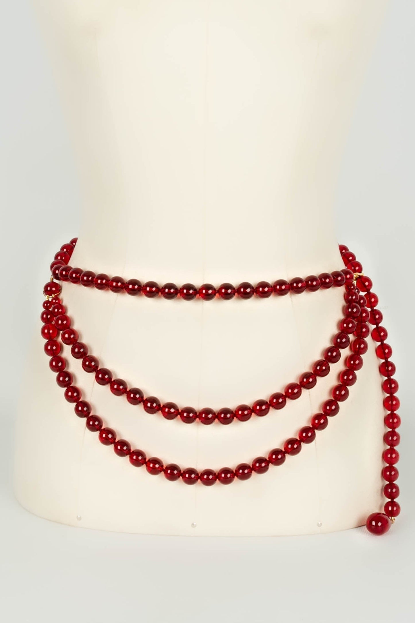 Ceinture de perles rouges Chanel