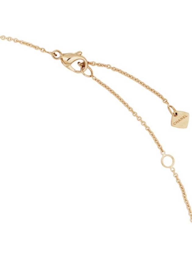 Coco Crush Quilted Motif Necklace Gold Chanel