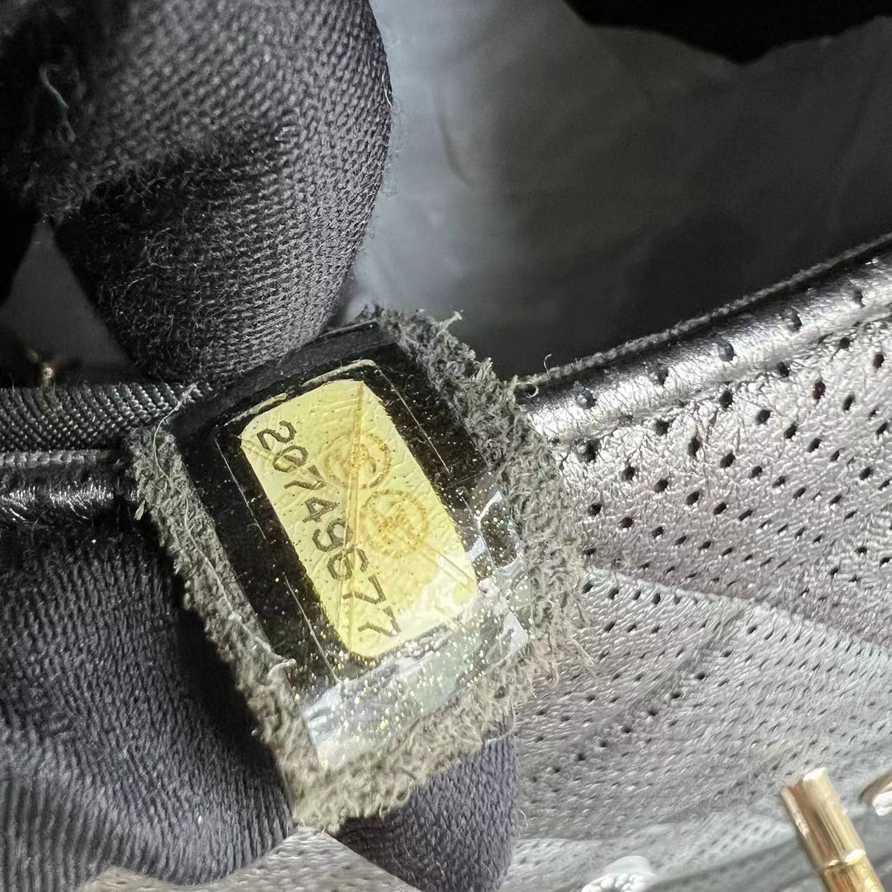 2015 Cruise Paris-Dubai Seasonal Flap Perforated Metallic Grey Golden Hardware Series 20