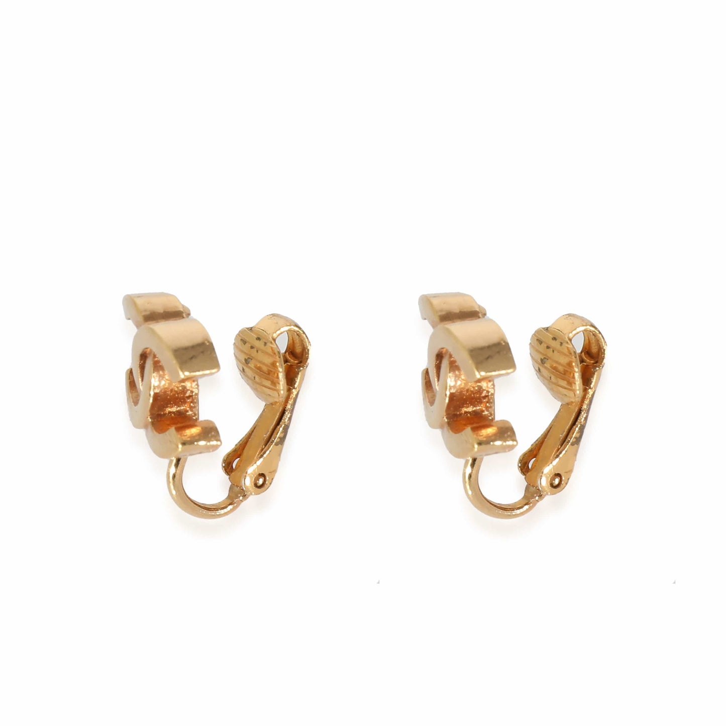 Chanel CC Vintage Gold Clip on Earrings ULC1037