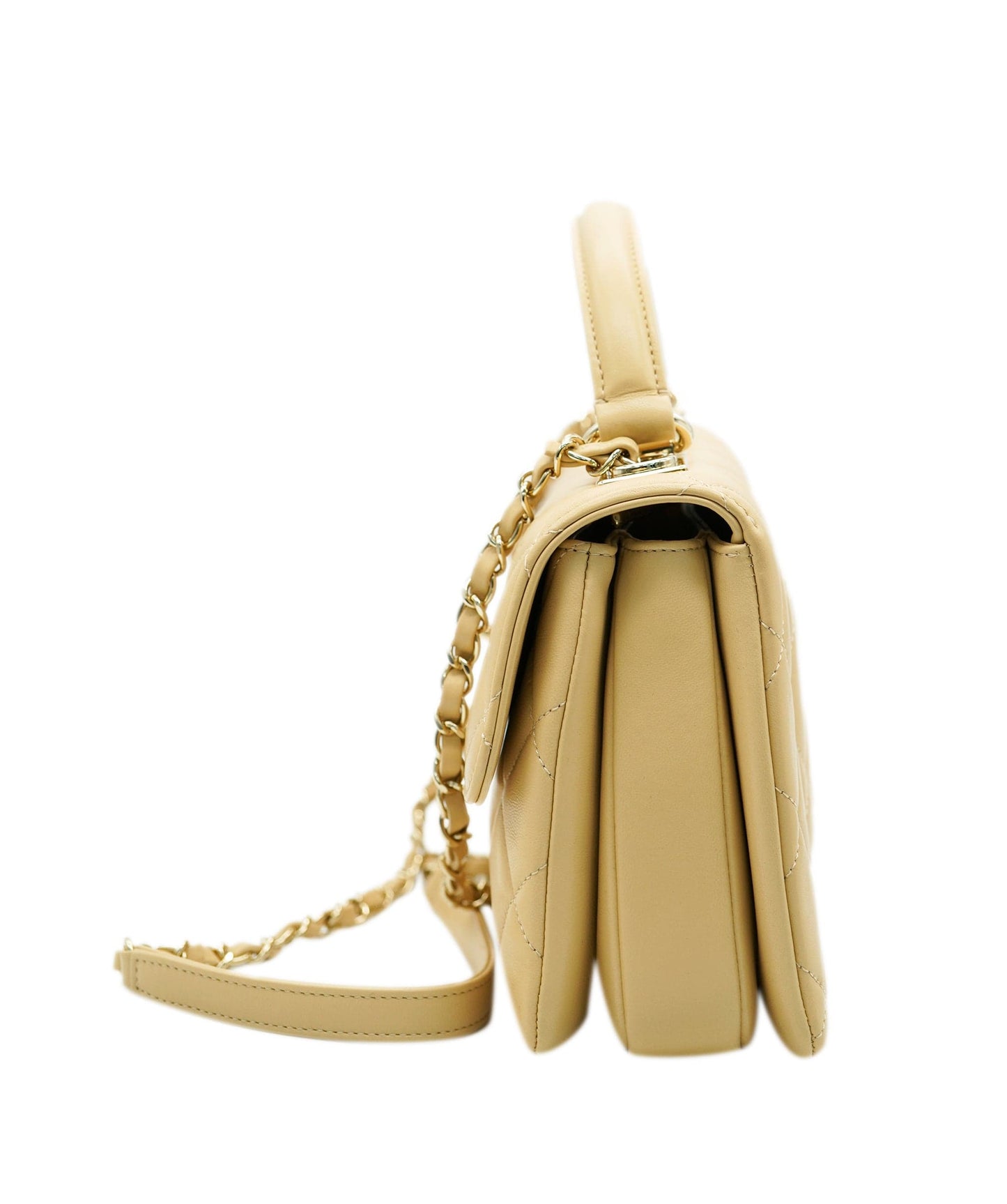 Chanel Beige Lambskin Matelasse Trendy ALC1766