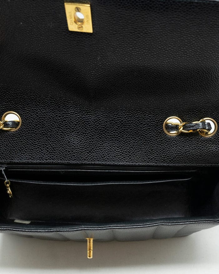 Chanel Mademoiselle Classic Single Flap Black Caviar GHW - DXBS1461