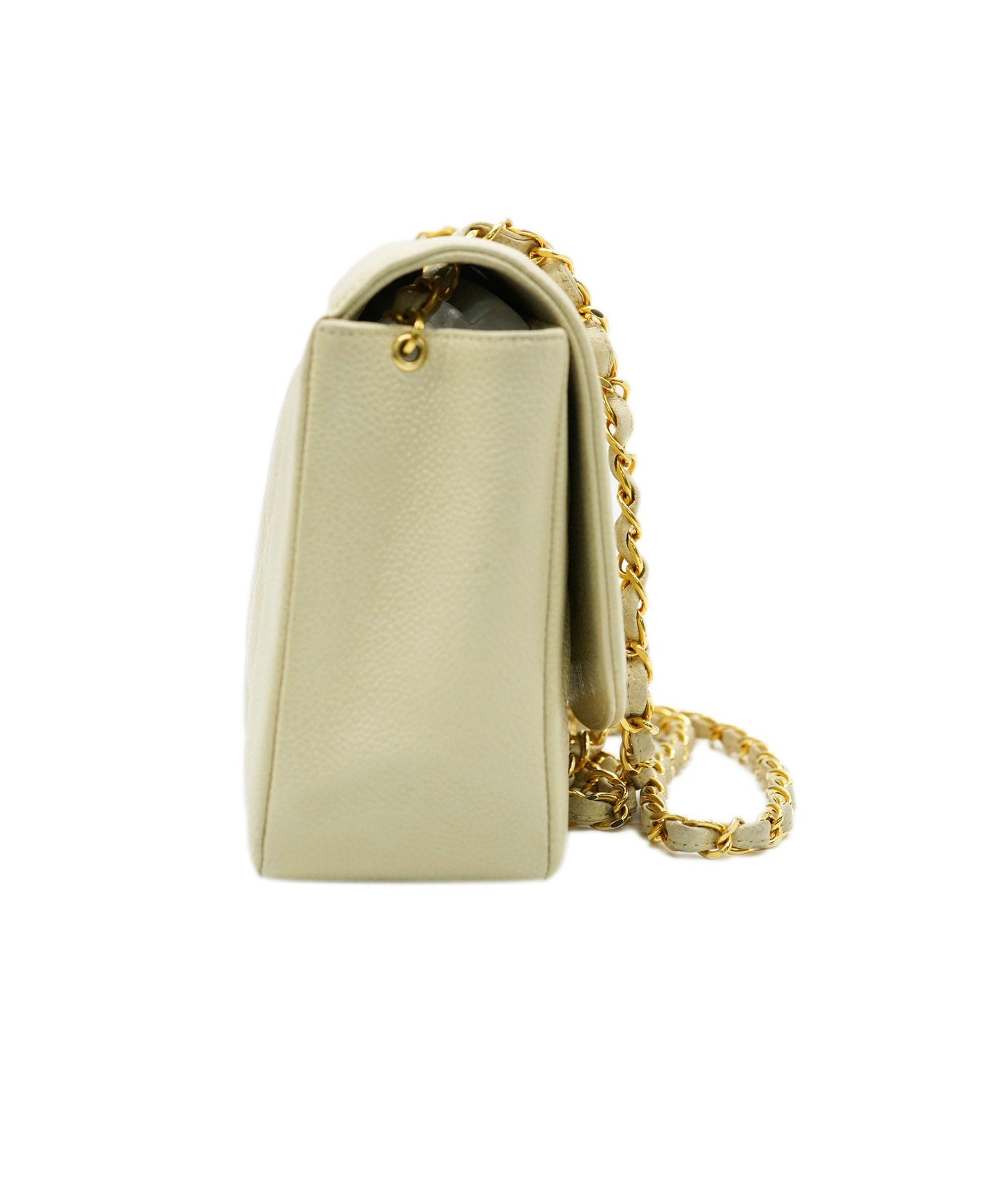 Chanel Vintage Diana Medium Cream Caviar GHW #2 90249038 DBXS0668