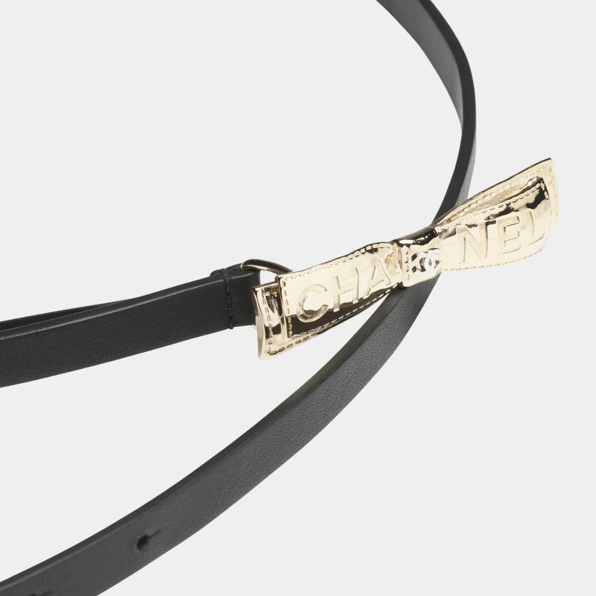 Belt Calf & Metal Black Gold And Silver