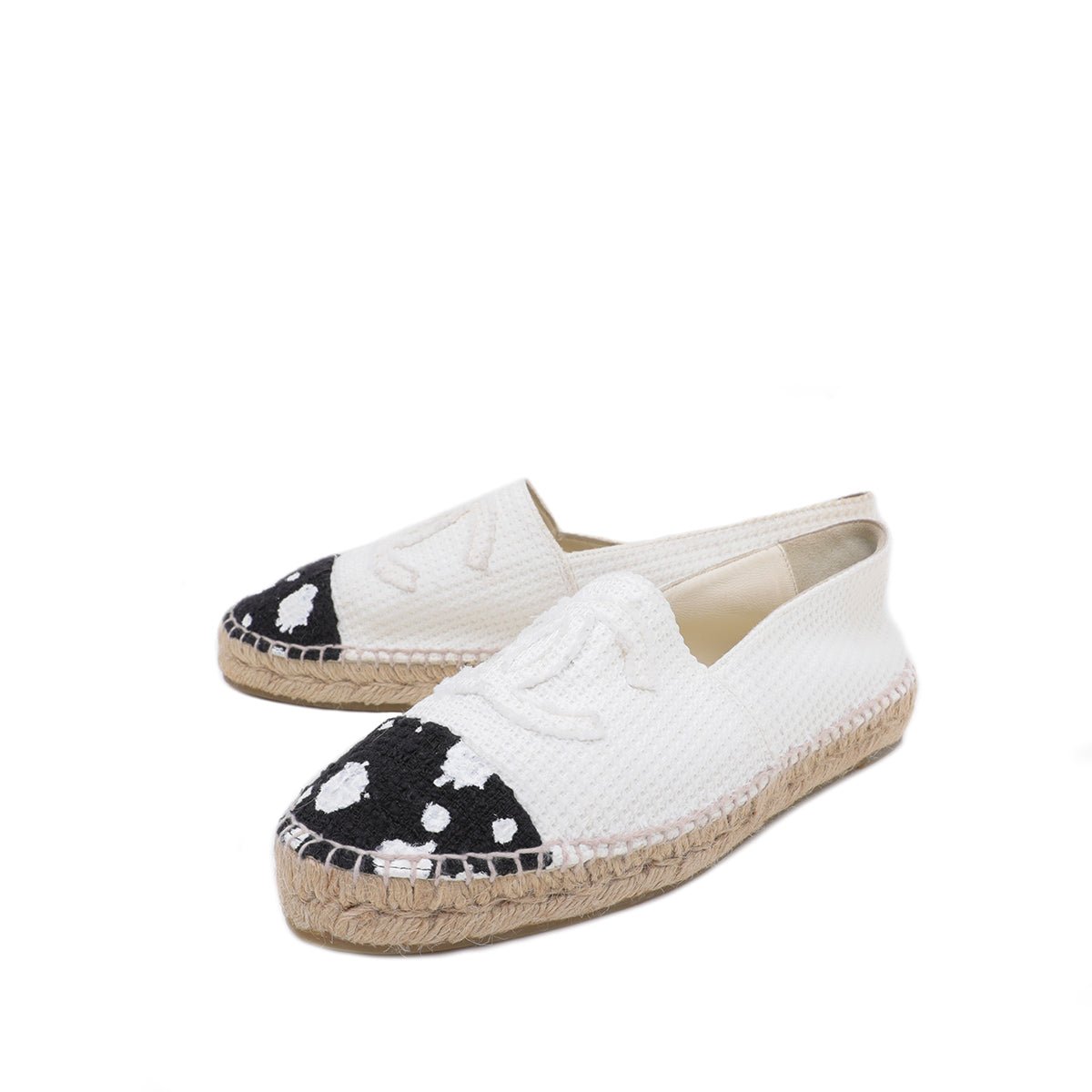 Chanel Bicolor CC Monochrome Paint Espadrille 41