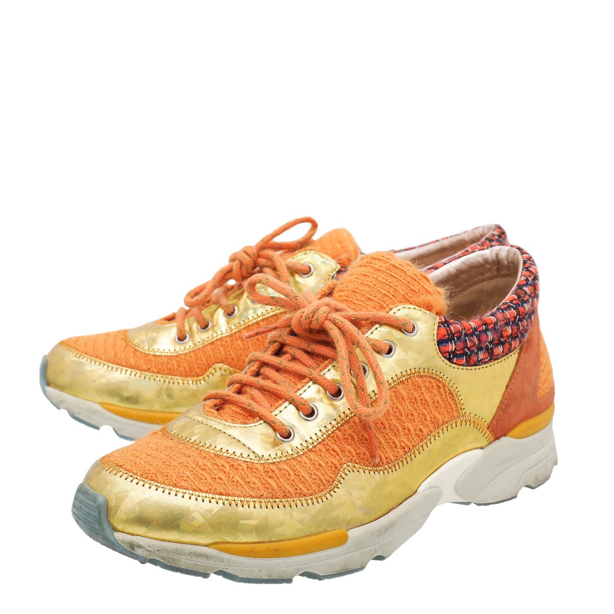 Chanel Bicolor CC Runaway Tweed Sneaker 36