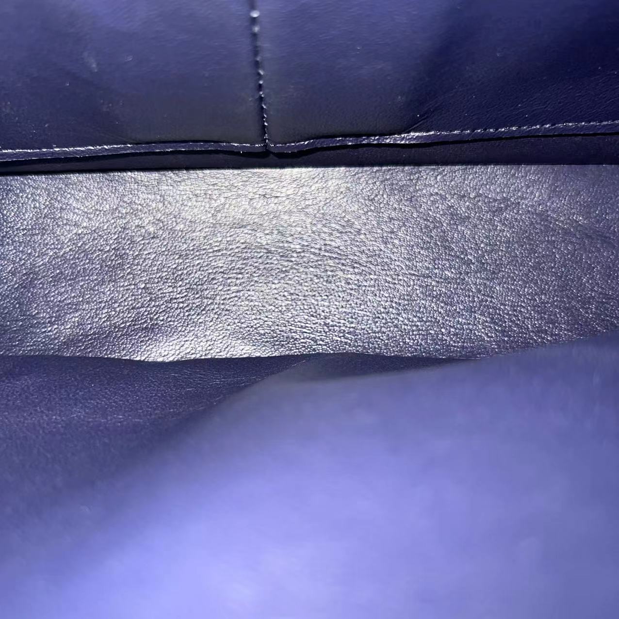 Caviar Double Flap Quilted Grained Calfskin Dark Blue Golden Hardware Series 21