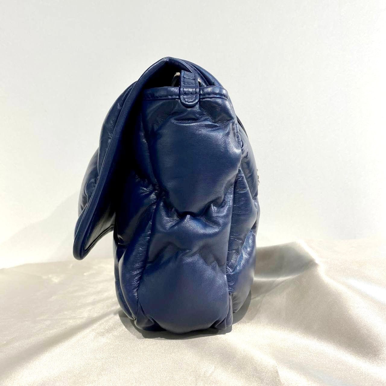 Chanel Bubble Flap Blue Calfskin RHW #23