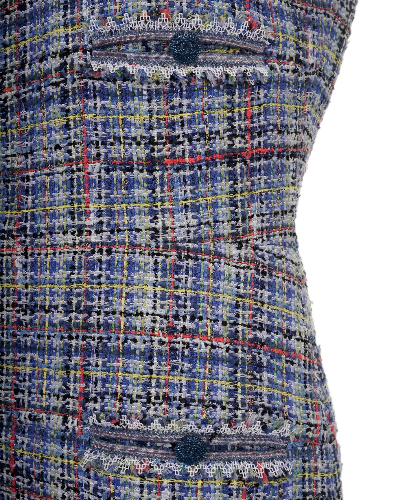 Chanel Dress tweed blue SS09 FR36 AVC1255