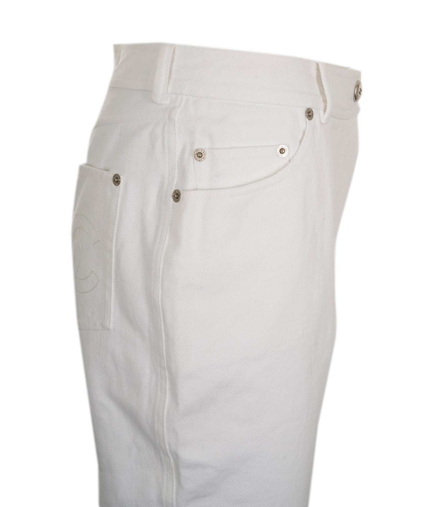 Chanel white vintage denim mom jeans AVC1800